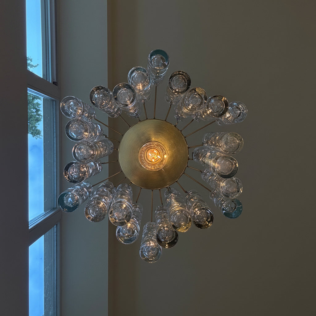 Doria Leuchten Murano Glass Tube Chandelier
