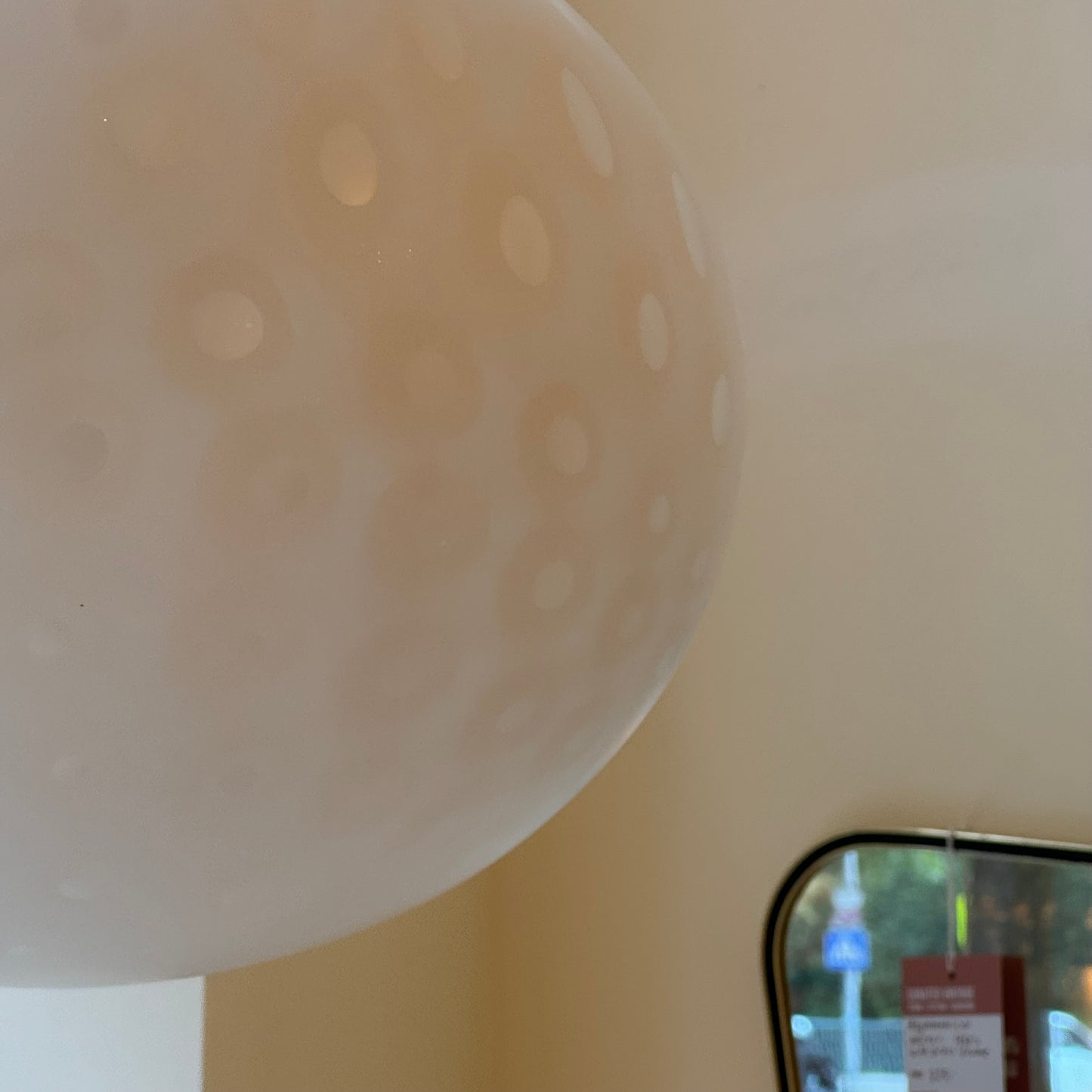 Peill & Putzler white glass opal globe pendant