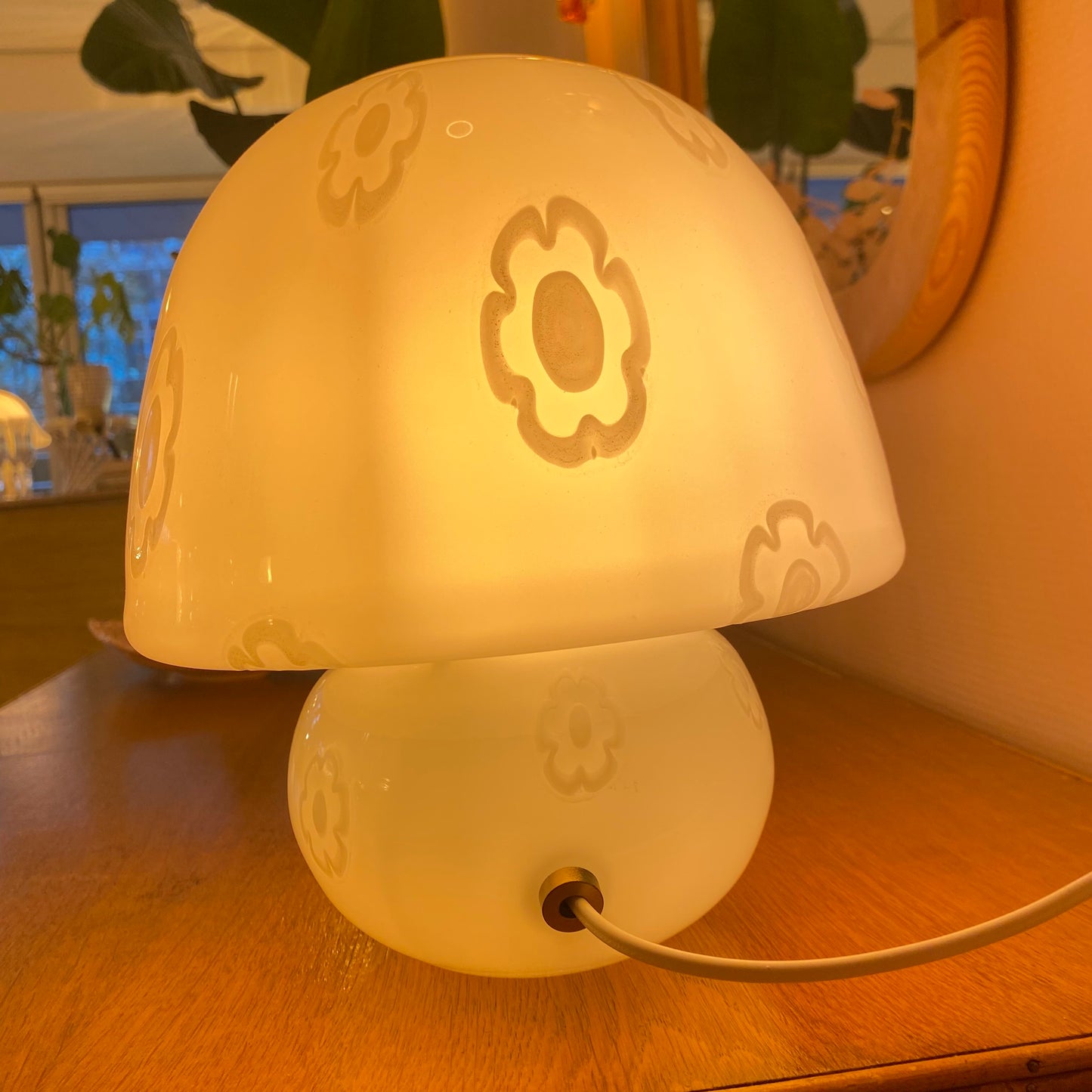 Murano glass flower Mushroom