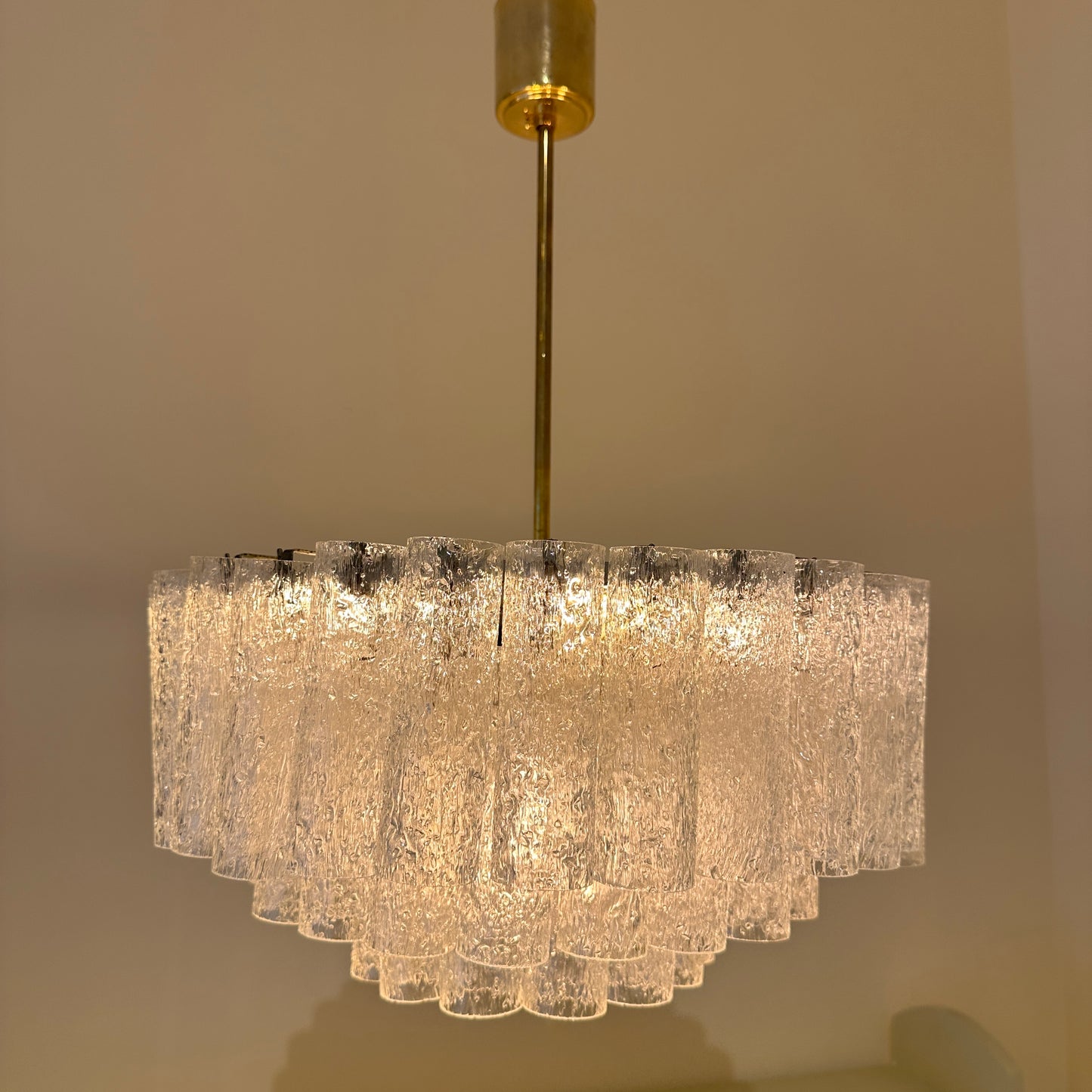 Doria ice glass tube chandelier