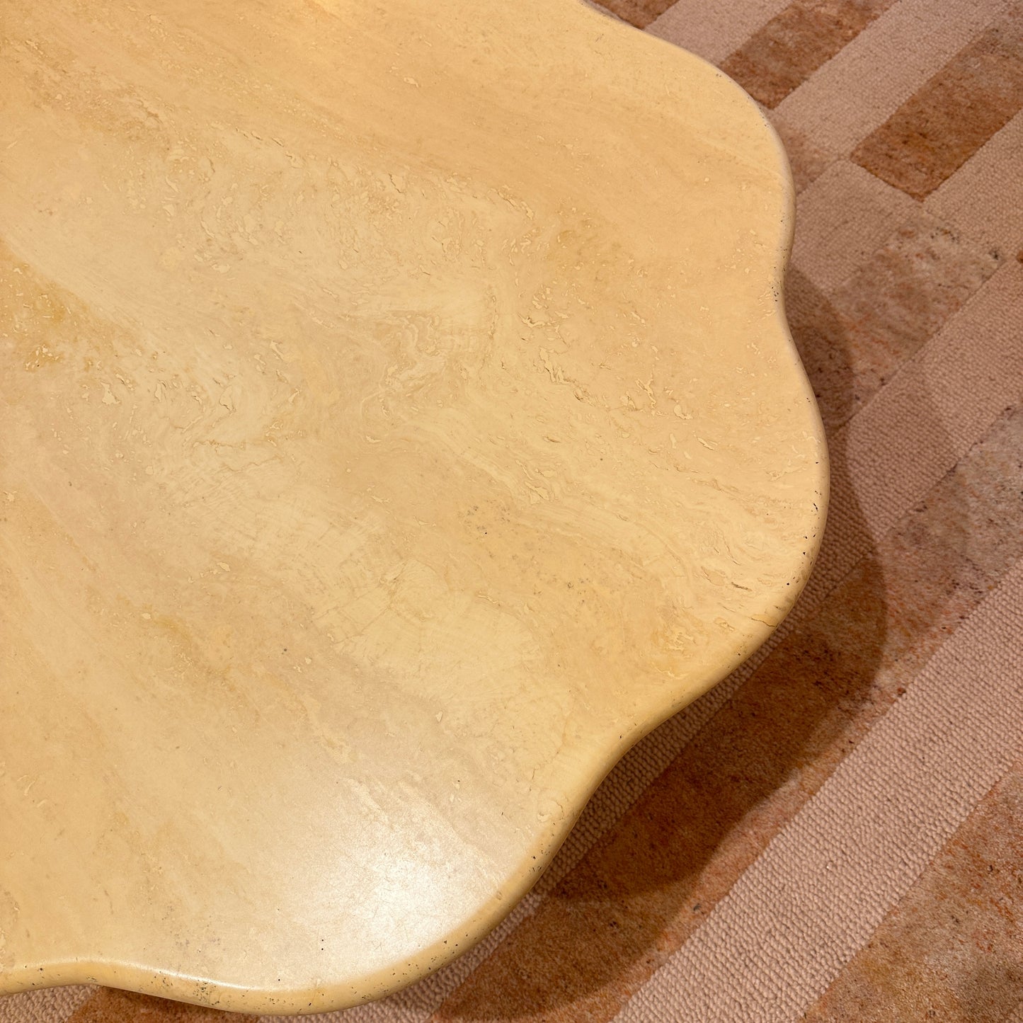 Travertine flower / cloud coffeetable