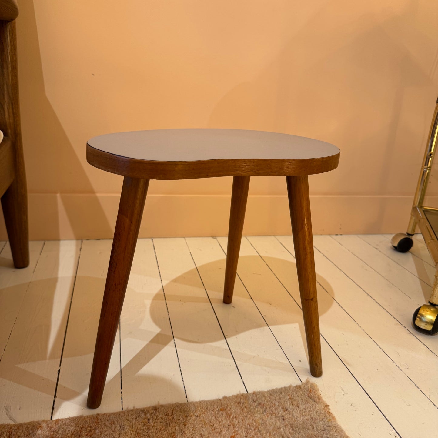 Mid Century kidney shaped sidetable