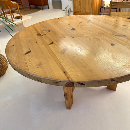 Round Dining Table by Roland Wilhelmsson - Swedish Pine Wood, 1970 | Karl Andersson & Söner