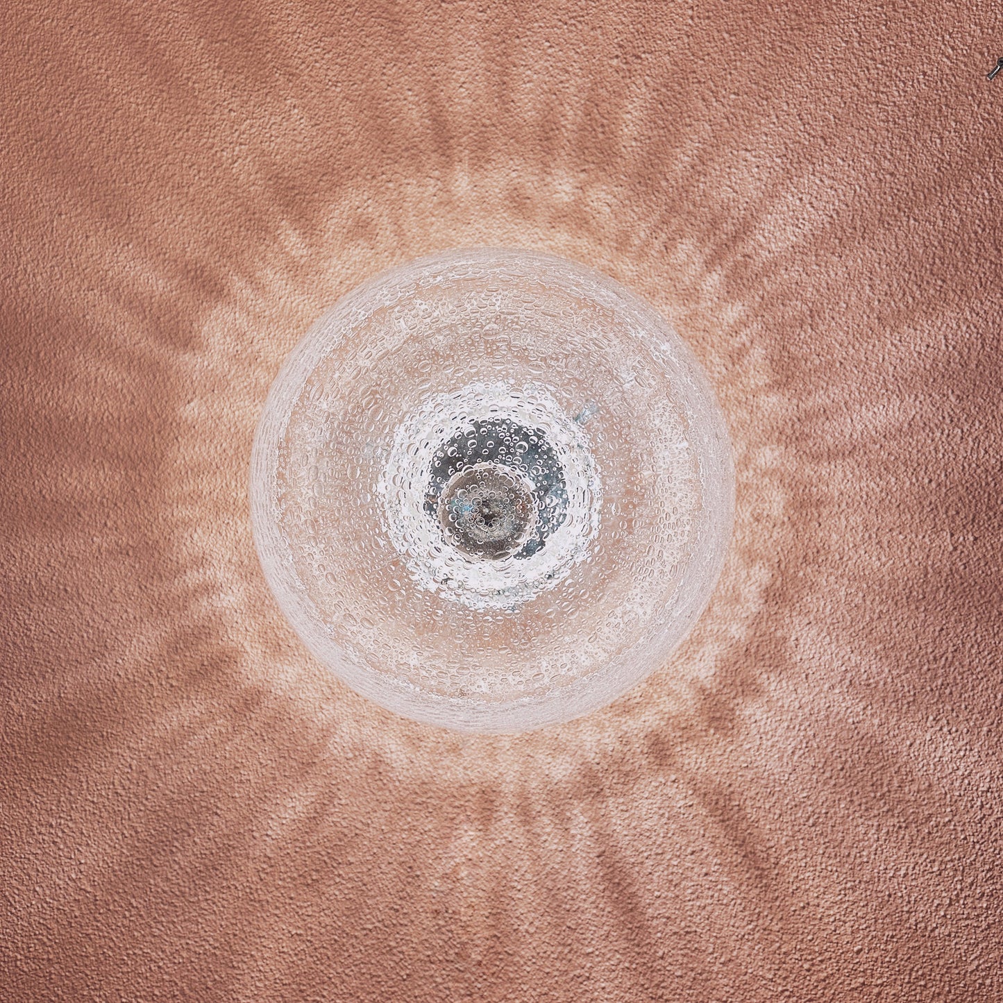 Heavy glass bubble ceiling / wall light