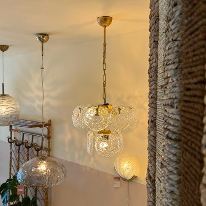 Italian donut-shaped ice glass chandelier