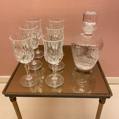 Vintage crystal wine glasses