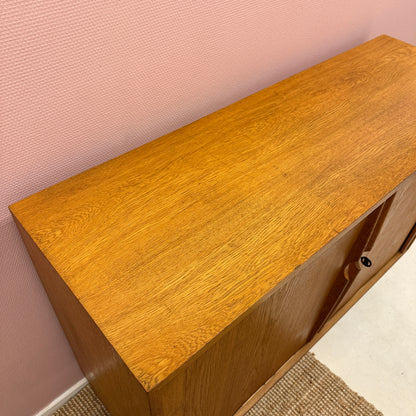 Mid-Century oak sideboard with sliding doors