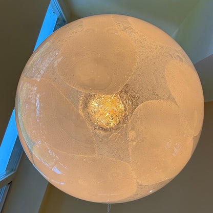 Italian Murano Bubble Glass Globe Pendant