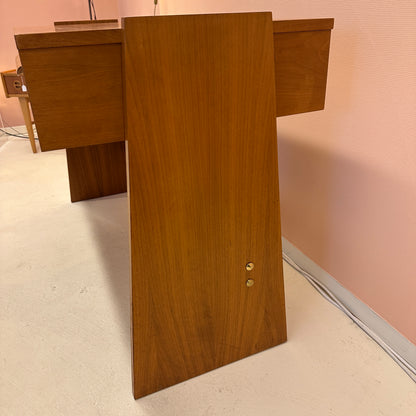 1960s teak desk – brutalist meets art deco