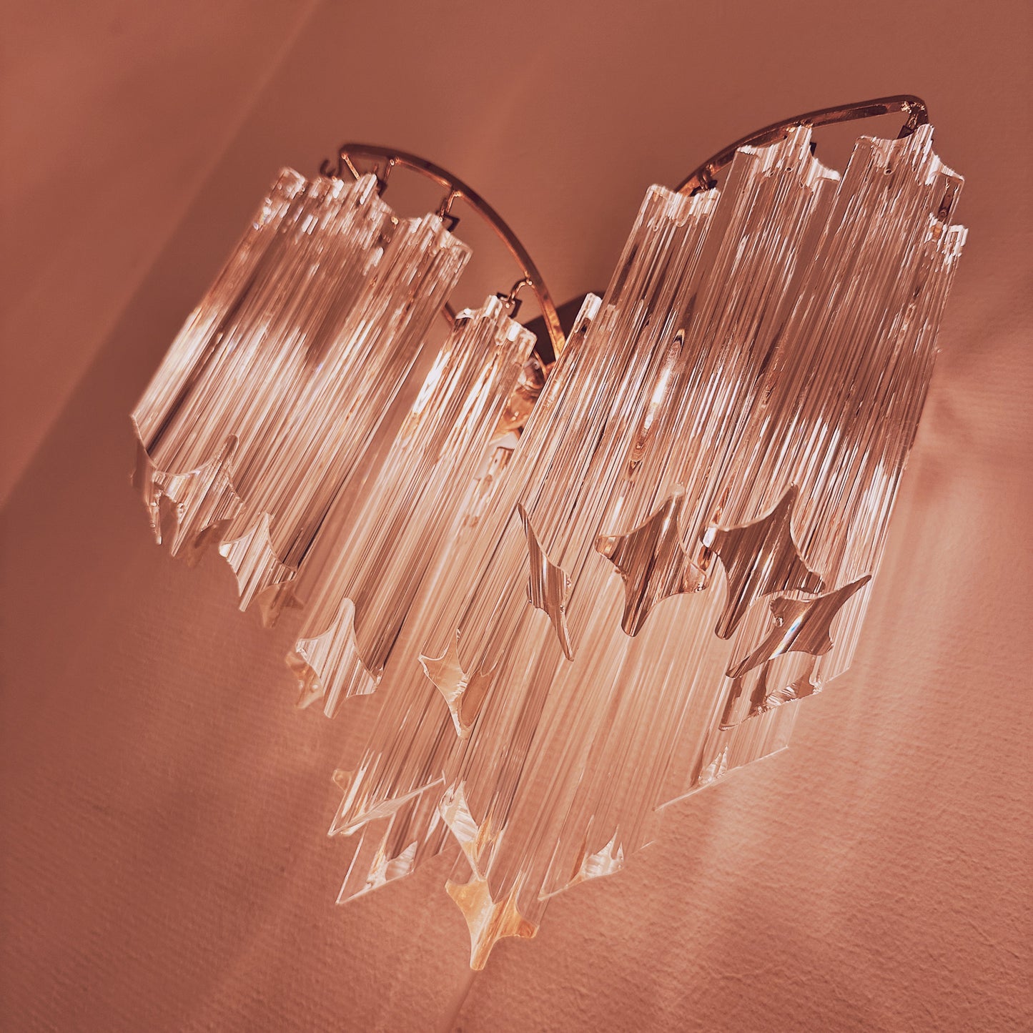 Paar kristallen wandscones - Paolo Venini