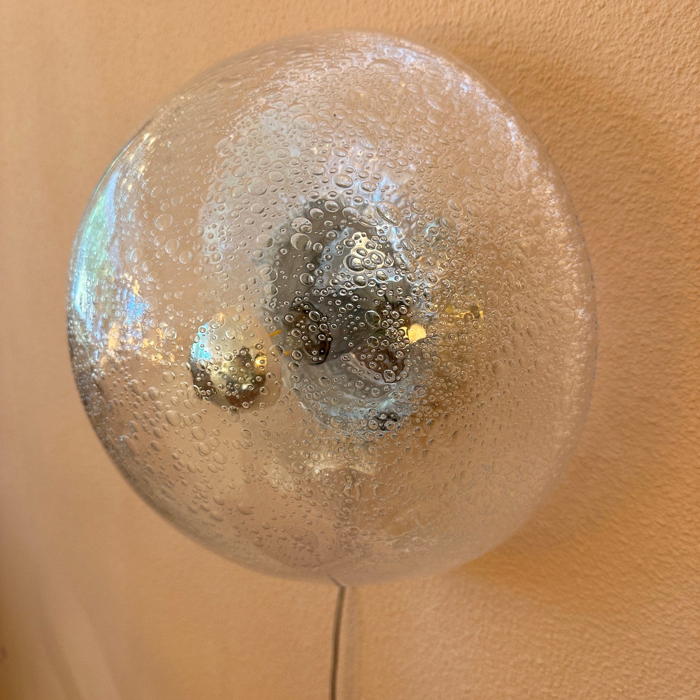 Heavy glass bubble ceiling / wall light