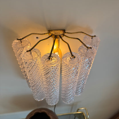 Italian Murano tube glass wall light, 1960s