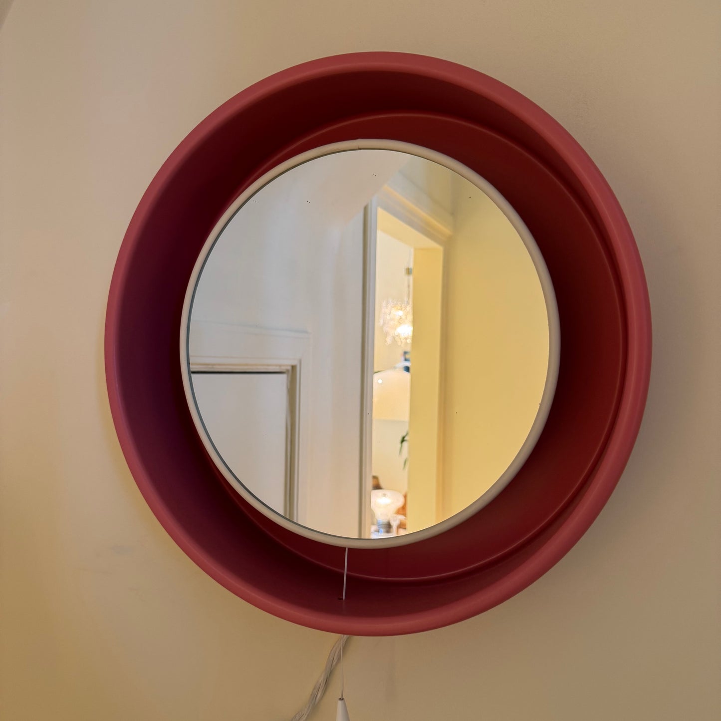 Upcycled illuminated vintage mirror