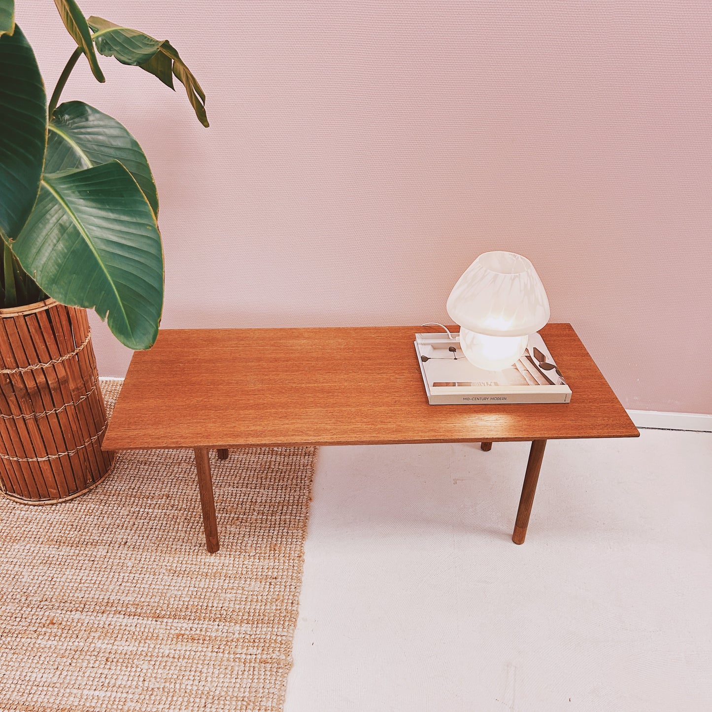 Mid-Century Rectangular Wooden Coffee Table