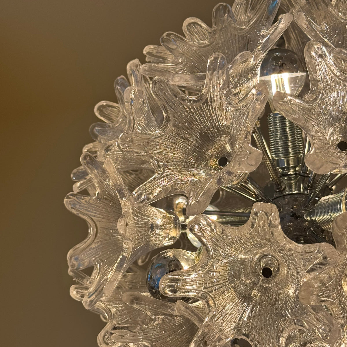 Murano glass flower sputnik chandelier 1960, Paolo Venini VEART