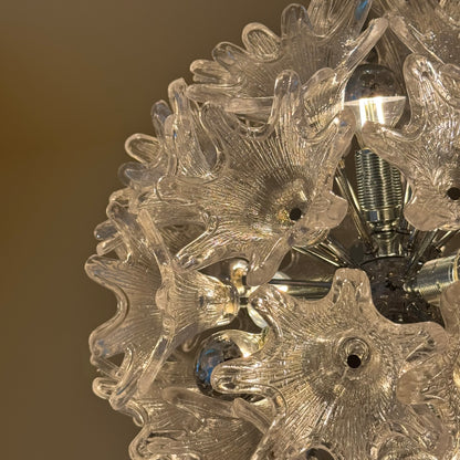Murano glass flower sputnik chandelier 1960, Paolo Venini VEART