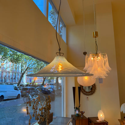Italian opaline Murano glass pendant light