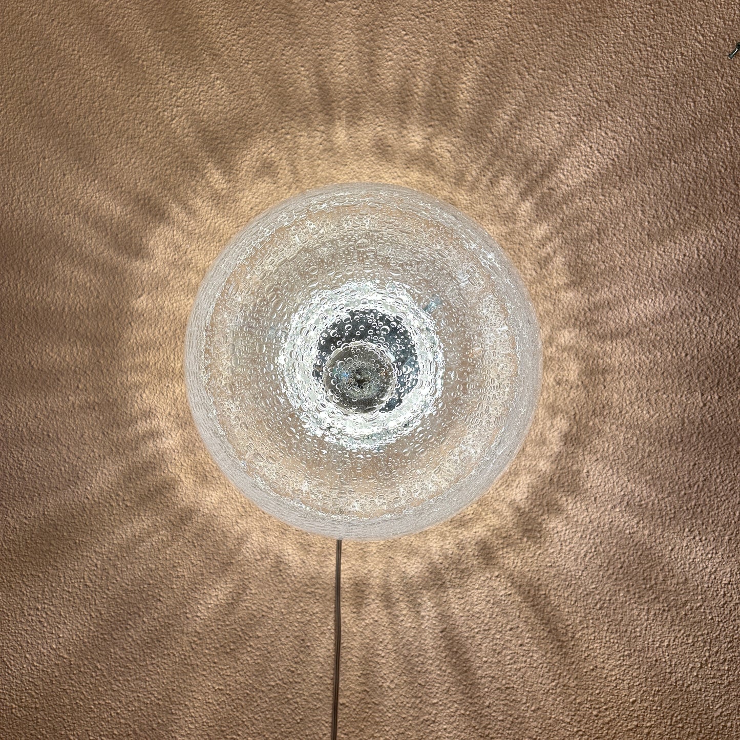 Heavy glass bubble ceiling / wall light