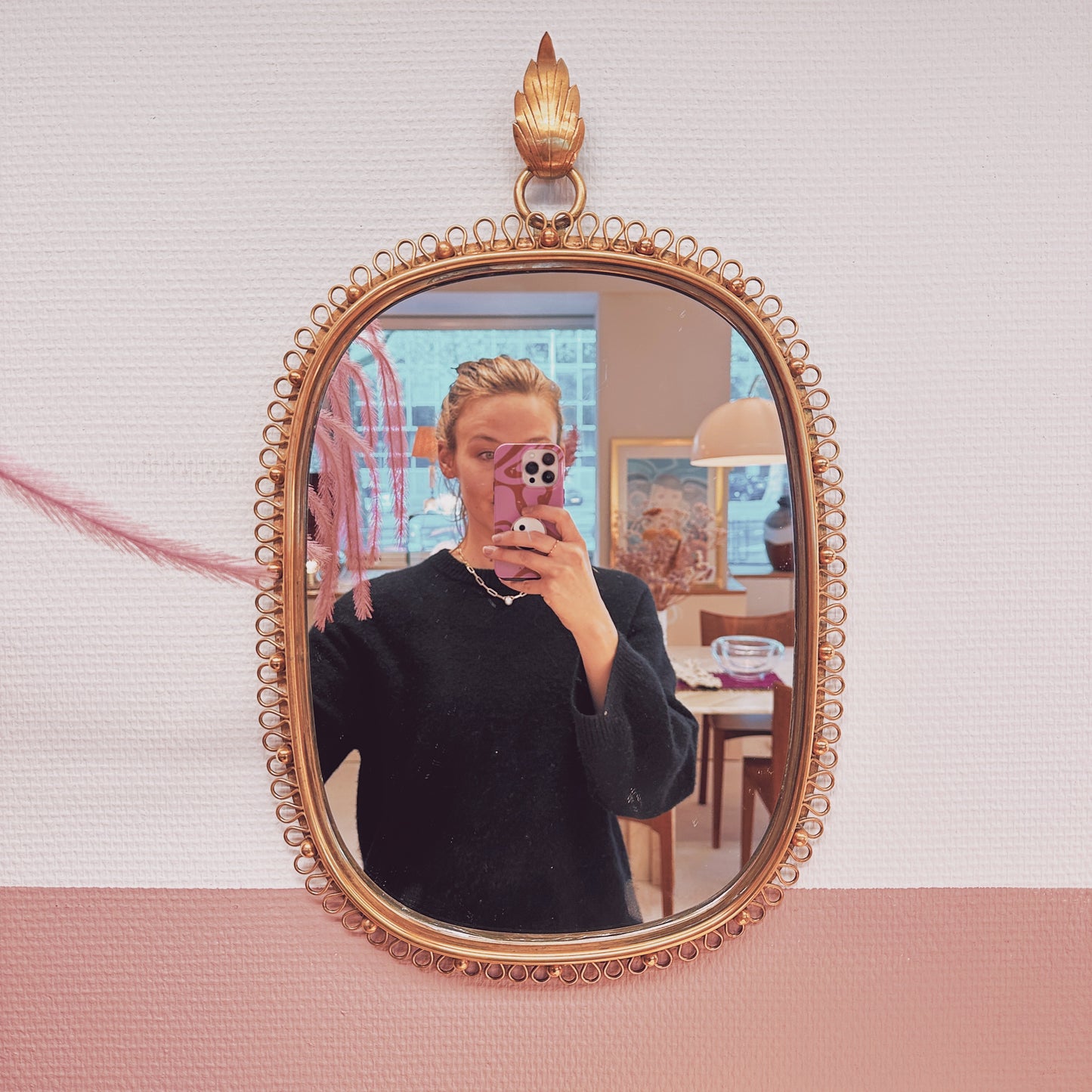 Josef Frank koperen spiegel uit de jaren 50