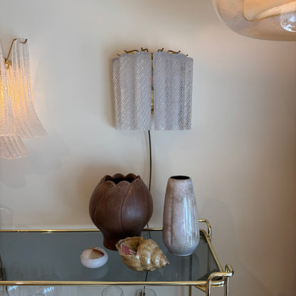Italian Murano tube glass wall light, 1960s