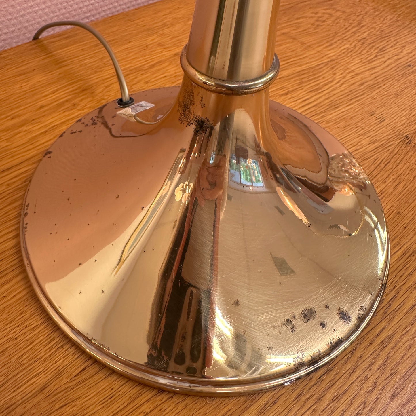 Ingo Maurer brass 'bamboo' table lamp