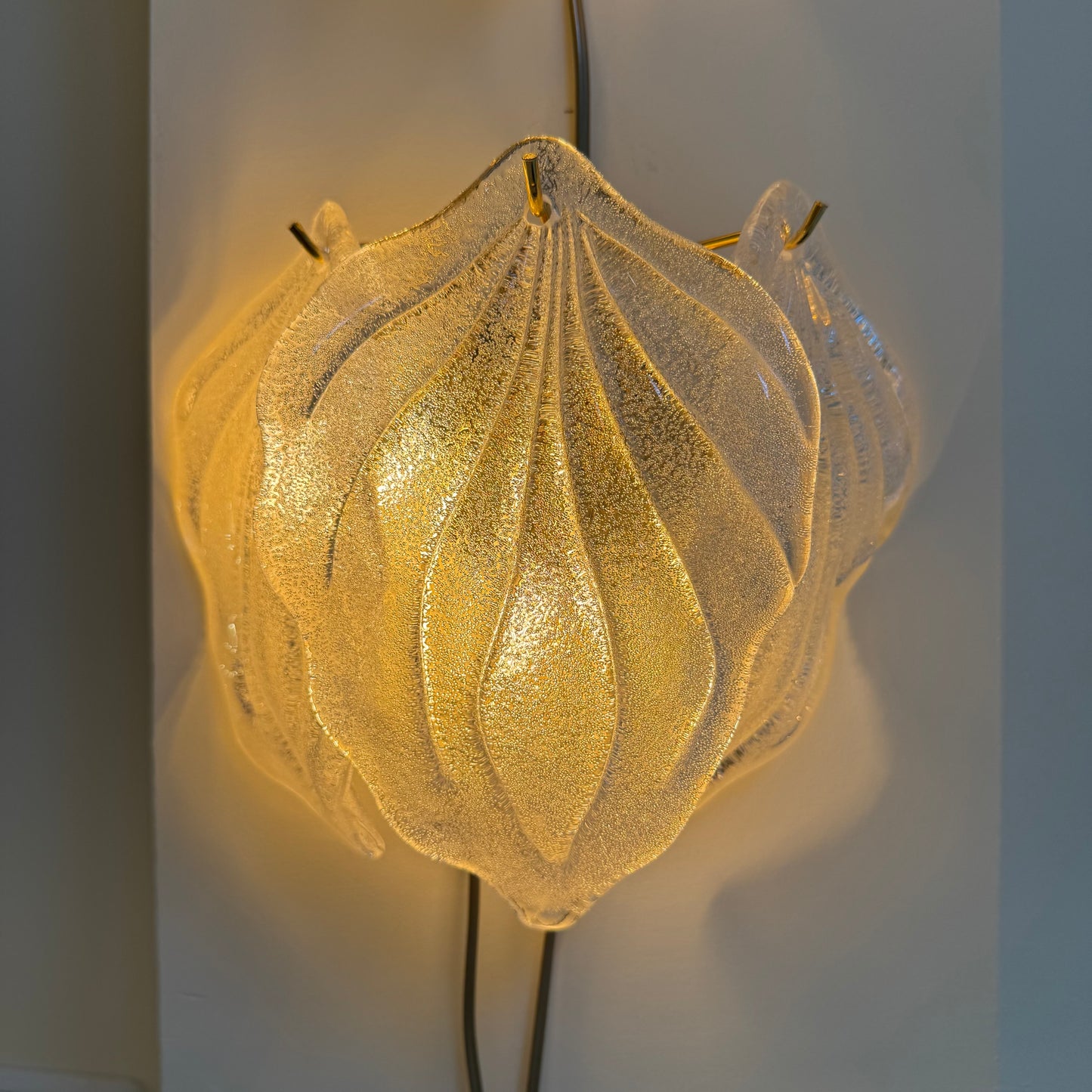Pair of Murano glass wall sconces by Novaresi, 1970s