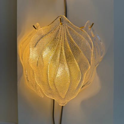 Pair of Murano glass wall sconces by Novaresi, 1970s