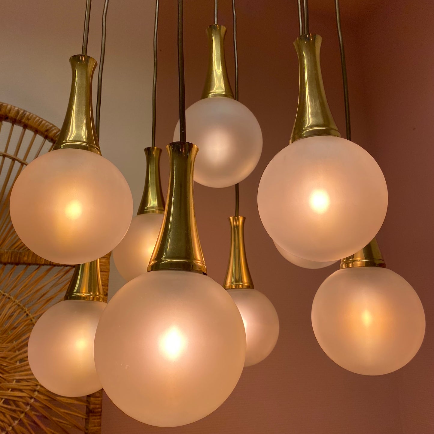 1970 Cascade hanglamp met bollen