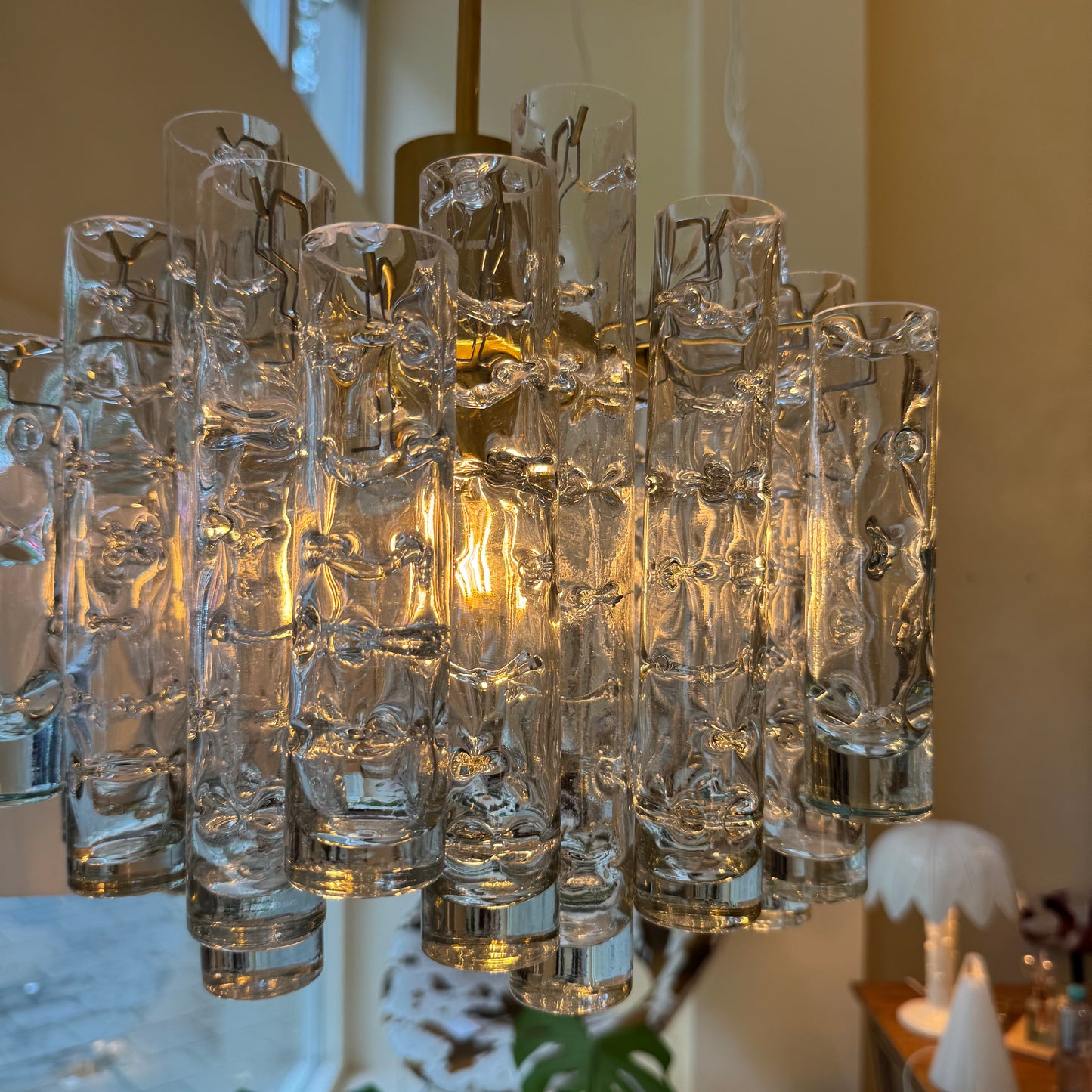 Doria Leuchten Murano Glass Tube Chandelier