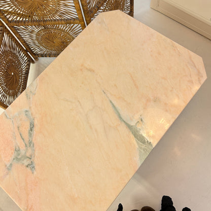 Pink marble coffetable / sidetable