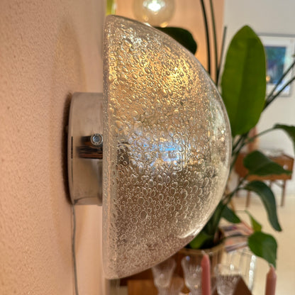 Heavy glass bubble ceiling / wall light