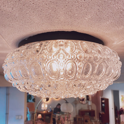 1970's Helena Tynell glass ceiling light