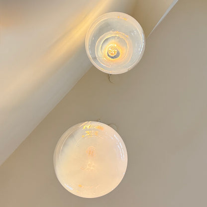 Opaal Murano glazen hanglamp 1979 van Toni Zuccheri VeArt