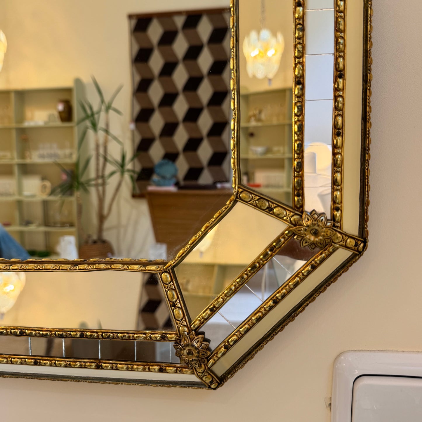 1980s Spanish Octagon mirror