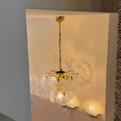 Italian donut-shaped ice glass chandelier