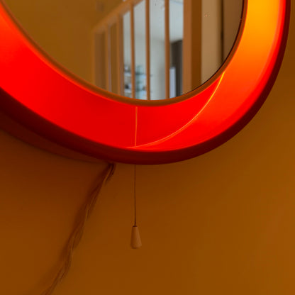 Upcycled illuminated vintage mirror
