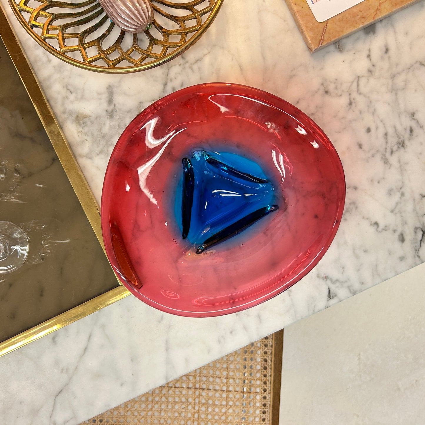 Cute pink and blue dish