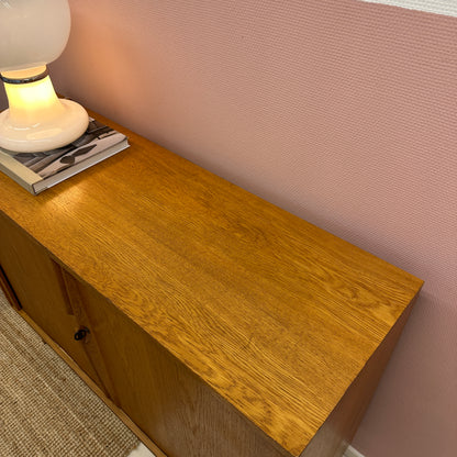 Mid-Century oak sideboard with sliding doors