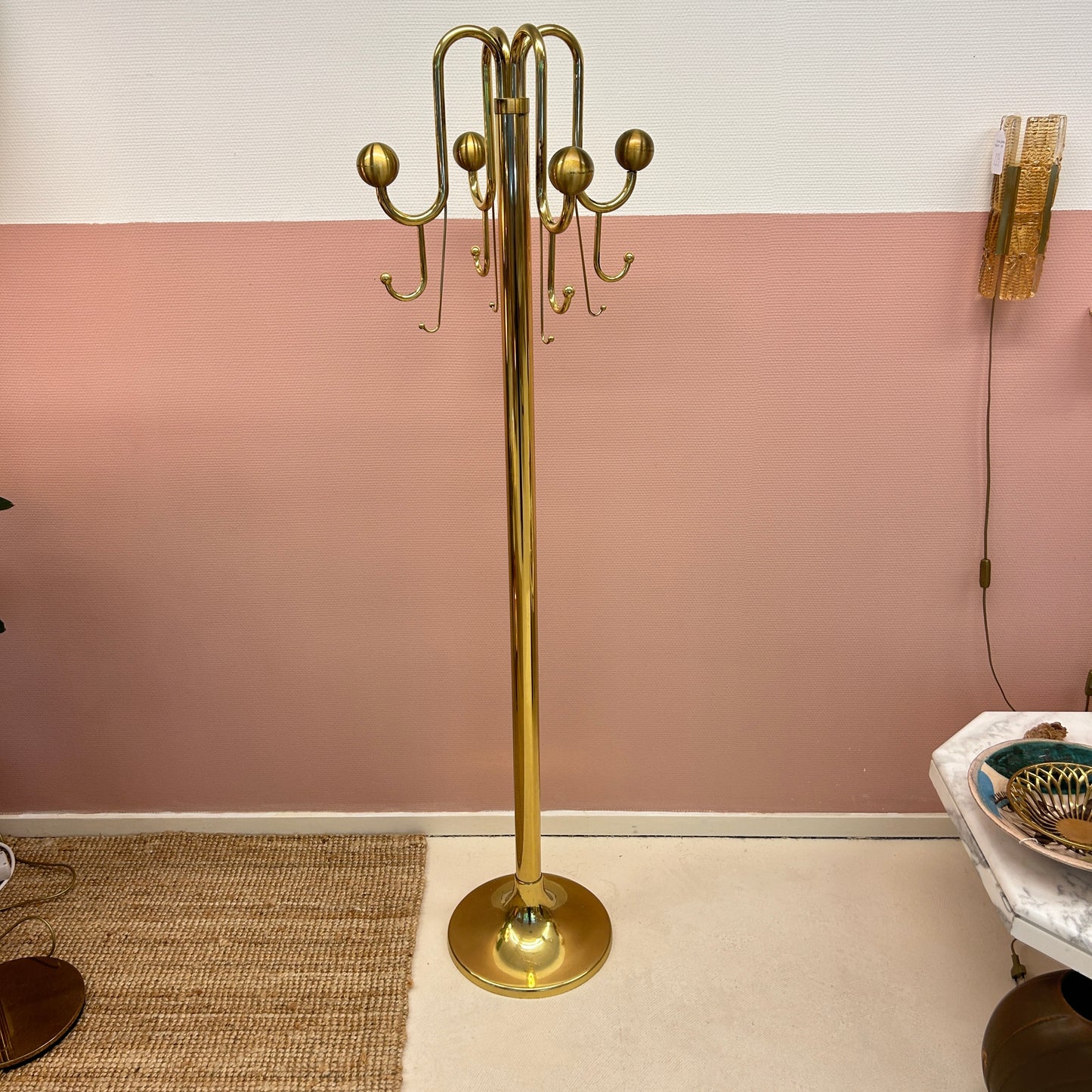 Italian brass coathanger