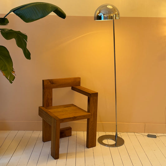 Mid-century inspired Philips chrome standing lamp
