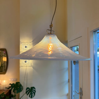 Italian opaline Murano glass pendant light
