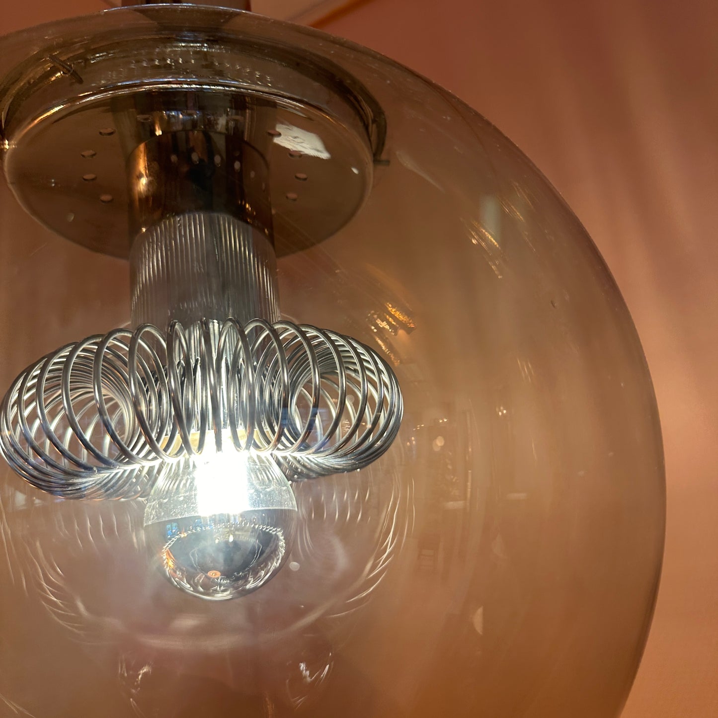 1970 Italian chrome globe light