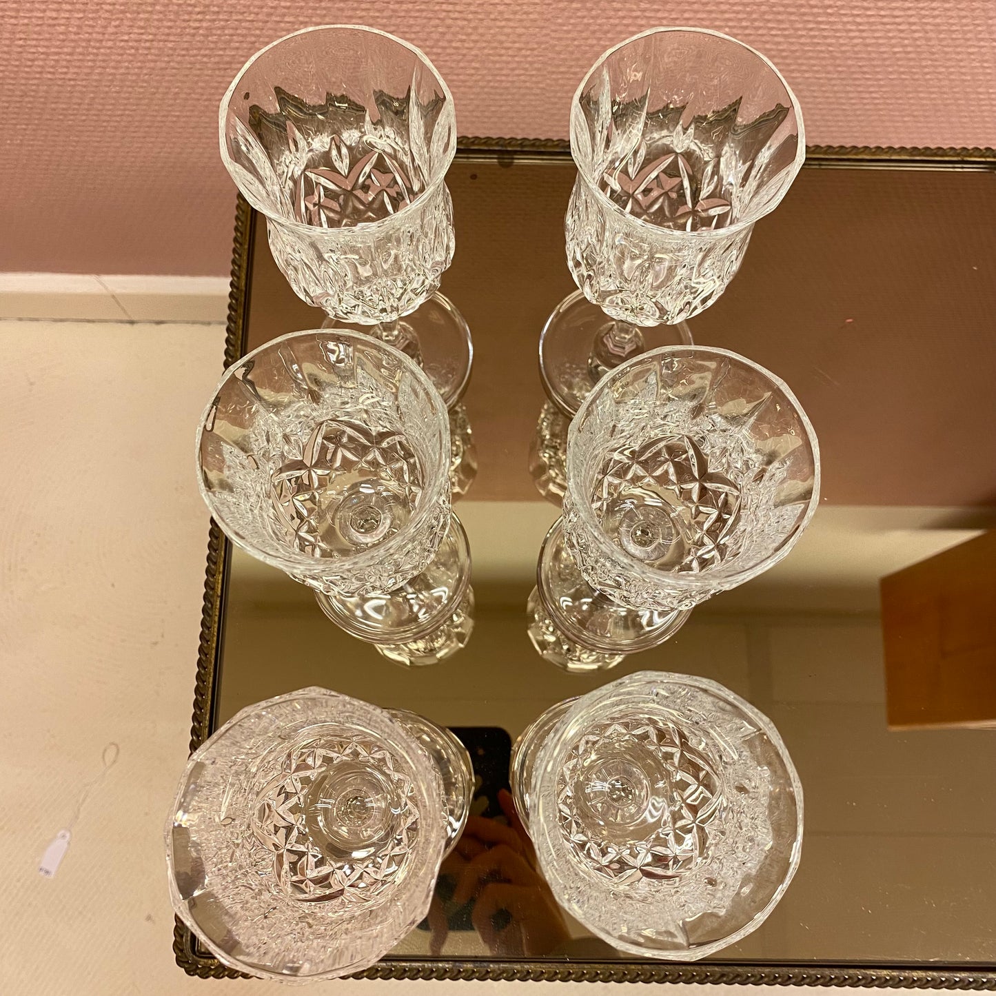 Vintage crystal wine glasses