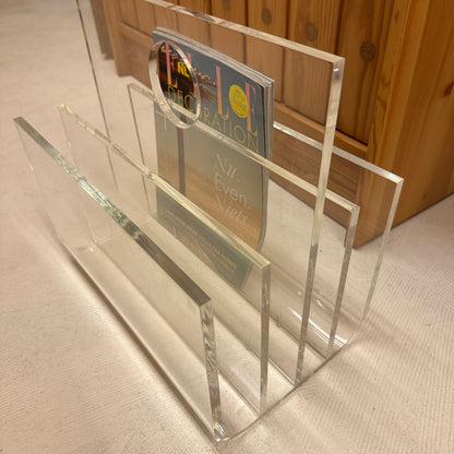 Acrylic magazine holder