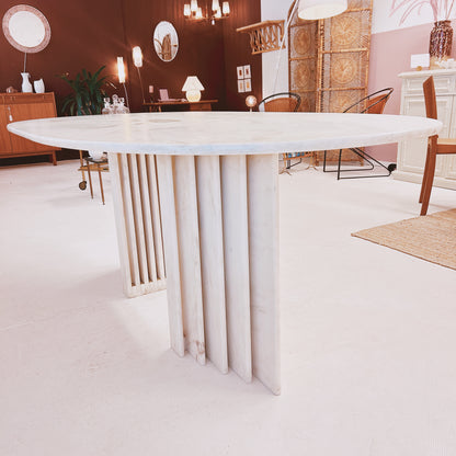 Italian oval marble dining table
