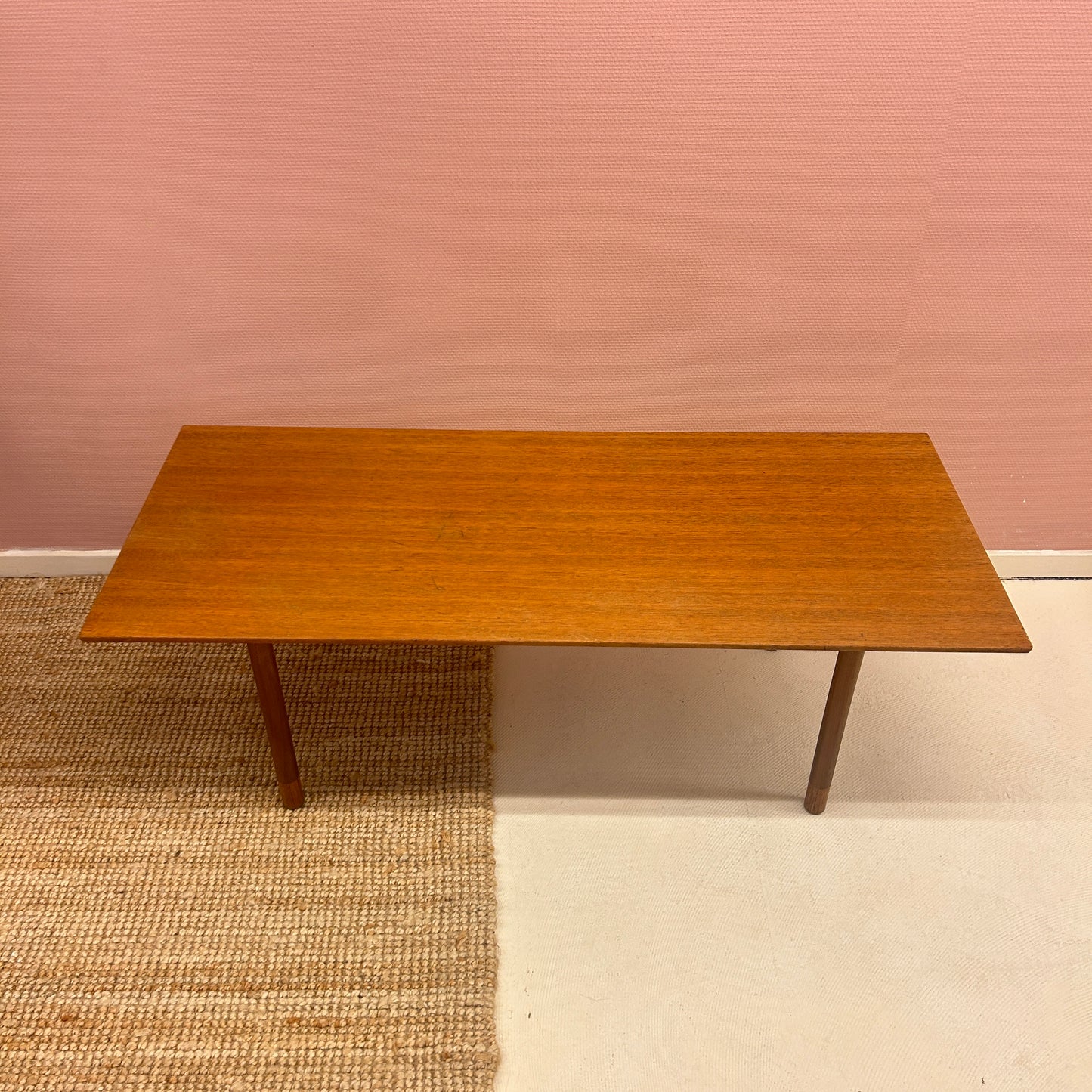 Mid-Century Rectangular Wooden Coffee Table