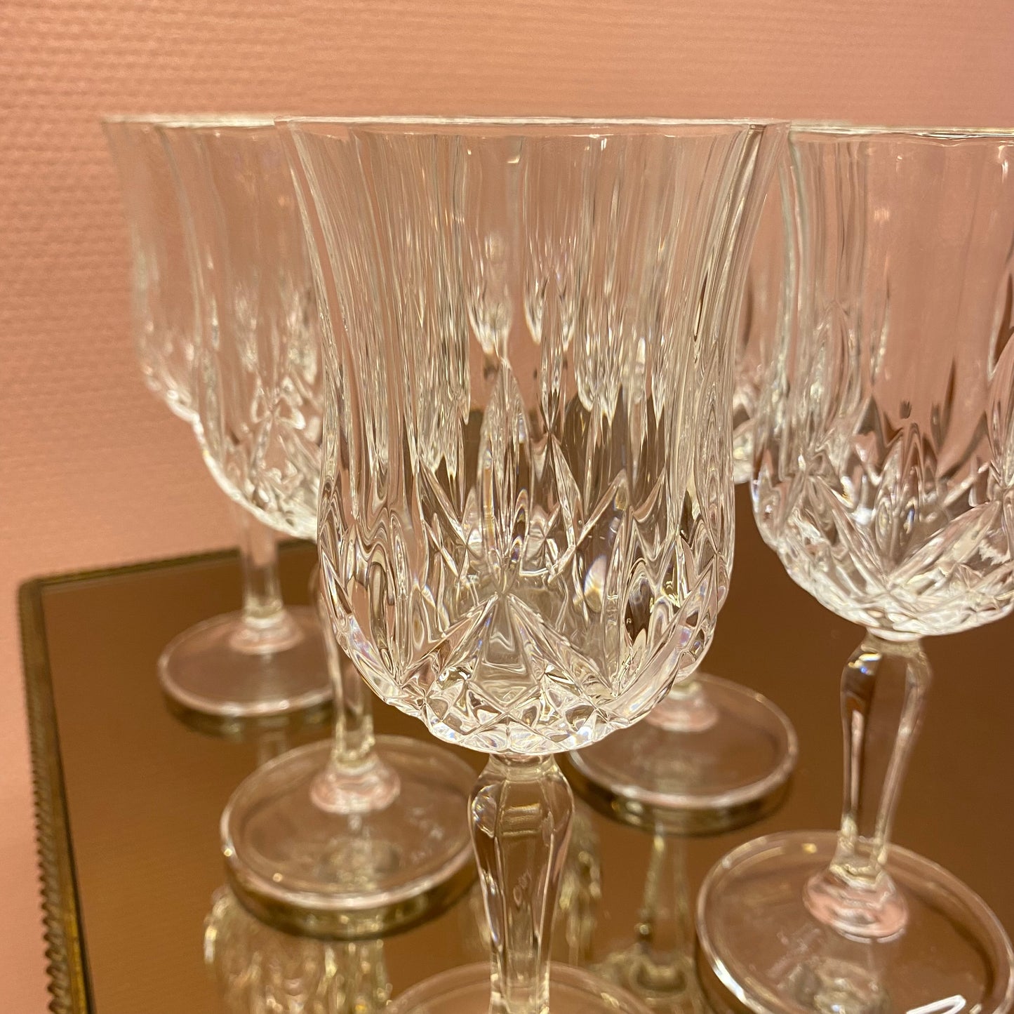 Vintage crystal wine glasses