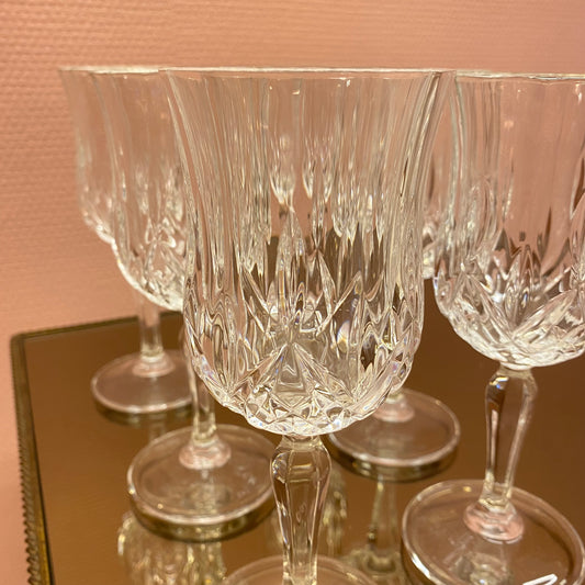 Vintage crystal wine glasses