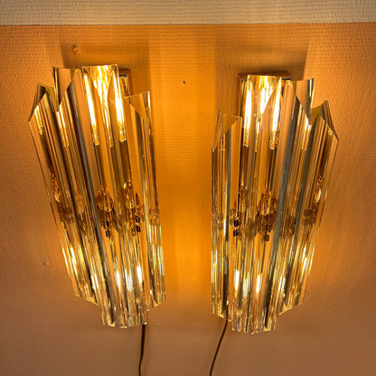 Paar wandlampen van Honsel Duitsland 1975