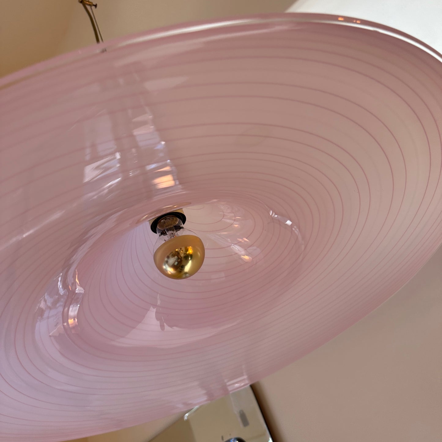 Italian La Murrina pink swirl hanging light
